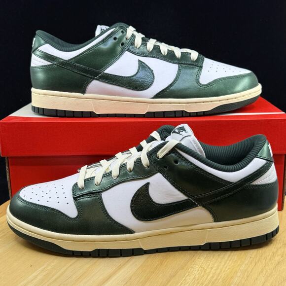 Nike Dunk Low Vintage Green Women’s DQ8580-100 FAST SHIP DS Size 11.5 W / 10 Men - Picture 1 of 9